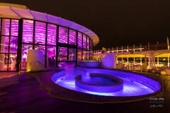 AIDAprima Lasershow im Beach Club