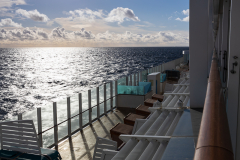 AIDAprima Blick über das Lanai Deck