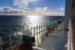 AIDAprima Blick über das Lanai Deck
