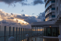 AIDAprima Blick über das Lanai Deck